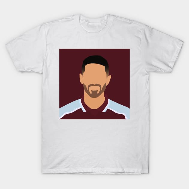 Manuel Lanzini Minimalistic Face Art T-Shirt by GotchaFace